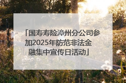 国寿寿险漳州分公司参加2025年防范非法金融集中宣传日活动