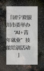 团宁夏银川市委举办“AI+青年就业”技能培训活动