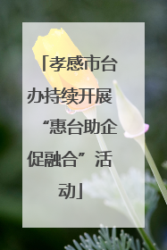 孝感市台办持续开展“惠台助企促融合”活动