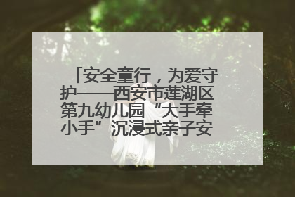 安全童行，为爱守护——西安市莲湖区第九幼儿园“大手牵小手”沉浸式亲子安全体验活动