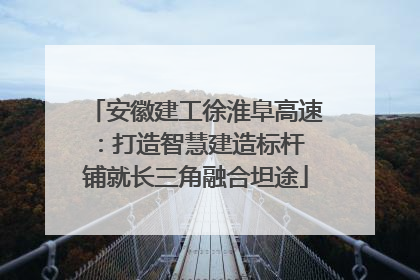 安徽建工徐淮阜高速：打造智慧建造标杆 铺就长三角融合坦途