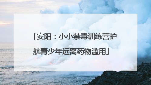安阳：小小禁毒训练营护航青少年远离药物滥用