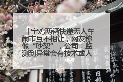 宝鸡两辆快递无人车闹市互不相让，网友称像“吵架”，公司：监测到异常会有技术或人为干预处置