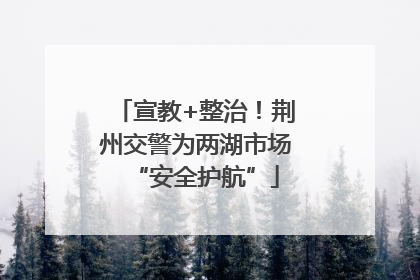 宣教+整治！荆州交警为两湖市场“安全护航”