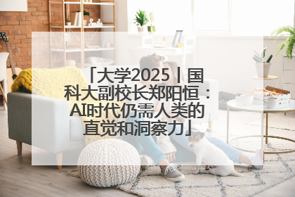 大学2025丨国科大副校长郑阳恒：AI时代仍需人类的直觉和洞察力