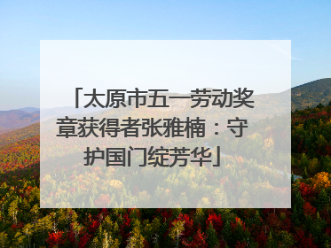 太原市五一劳动奖章获得者张雅楠：守护国门绽芳华