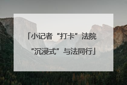 小记者“打卡”法院 “沉浸式”与法同行