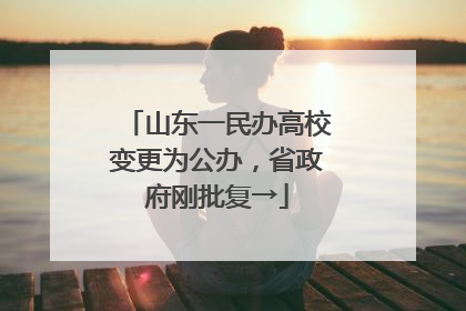 山东一民办高校变更为公办，省政府刚批复→