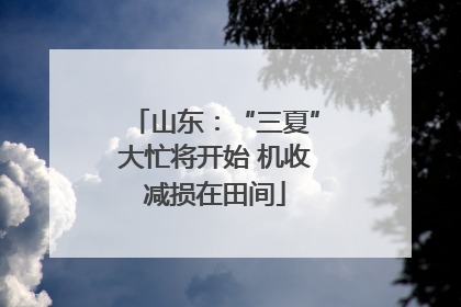 山东：“三夏”大忙将开始 机收减损在田间