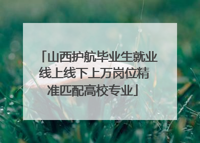 山西护航毕业生就业 线上线下上万岗位精准匹配高校专业