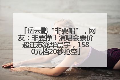 岳云鹏“非要唱”，网友：非要挣！演唱会票价超汪苏泷华晨宇，1580元档20秒抢空