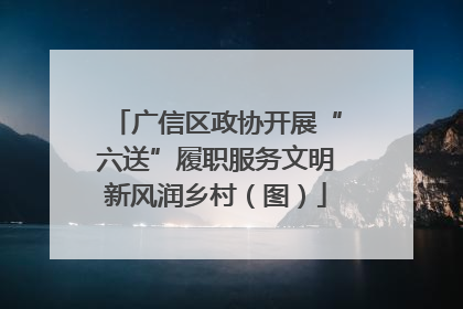 广信区政协开展“六送”履职服务文明新风润乡村（图）