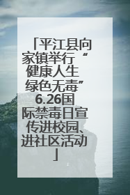 平江县向家镇举行“健康人生 绿色无毒”6.26国际禁毒日宣传进校园、进社区活动