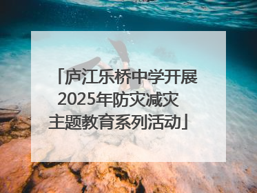 庐江乐桥中学开展2025年防灾减灾主题教育系列活动
