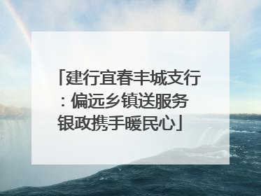 建行宜春丰城支行：偏远乡镇送服务 银政携手暖民心