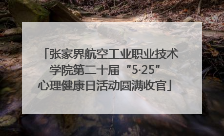 张家界航空工业职业技术学院第二十届“5·25”心理健康日活动圆满收官