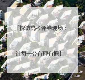 探访高考评卷现场：让每一分有理有据
