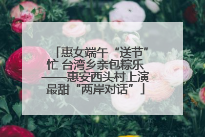 惠女端午“送节”忙 台湾乡亲包粽乐——惠安西头村上演最甜“两岸对话”