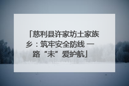慈利县许家坊土家族乡：筑牢安全防线 一路“未”爱护航