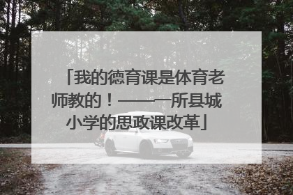 我的德育课是体育老师教的！——一所县城小学的思政课改革