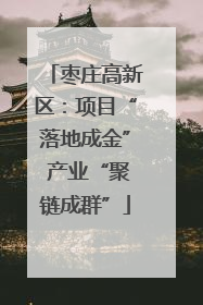 枣庄高新区：项目“落地成金” 产业“聚链成群”