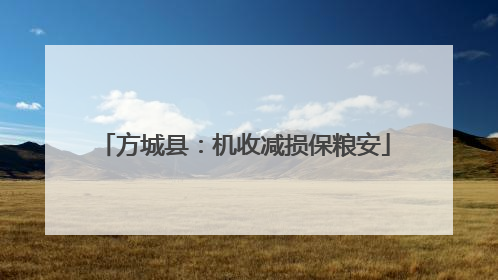 方城县：机收减损保粮安