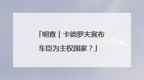 明查｜卡德罗夫宣布车臣为主权国家？