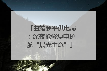 曲靖罗平供电局：深夜抢修复电护航“晨光生意”