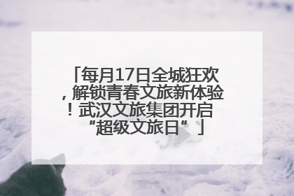 每月17日全城狂欢，解锁青春文旅新体验！武汉文旅集团开启 “超级文旅日”