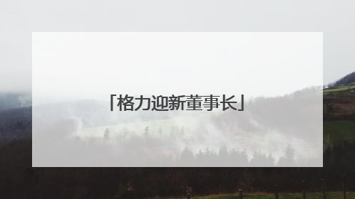 格力迎新董事长