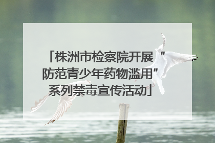 株洲市检察院开展“防范青少年药物滥用”系列禁毒宣传活动