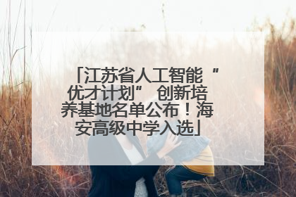 江苏省人工智能“优才计划” 创新培养基地名单公布！海安高级中学入选