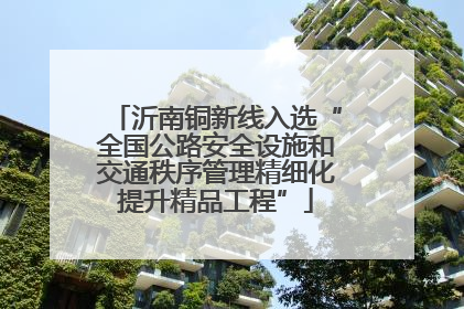 沂南铜新线入选“全国公路安全设施和交通秩序管理精细化提升精品工程”
