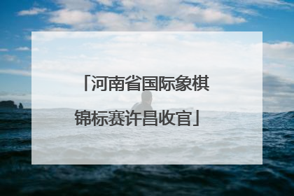 河南省国际象棋锦标赛许昌收官