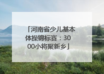 河南省少儿基本体操锦标赛：3000小将聚新乡