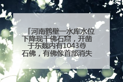 河南鹤壁一水库水位下降现千佛石窟，开凿于东魏内有1043尊石佛，有佛像首部消失，水库管理方回应