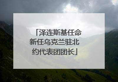 泽连斯基任命新任乌克兰驻北约代表团团长