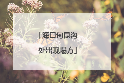 海口甸昆沟一处出现塌方
