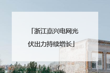 浙江嘉兴电网光伏出力持续增长