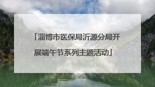淄博市医保局沂源分局开展端午节系列主题活动