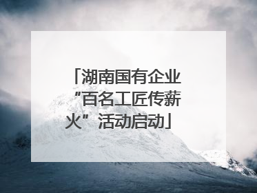 湖南国有企业“百名工匠传薪火”活动启动