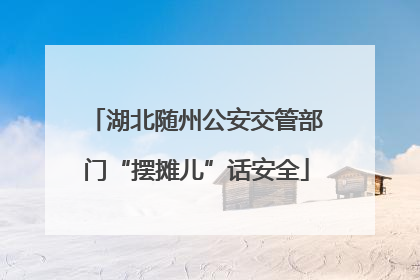 湖北随州公安交管部门“摆摊儿”话安全