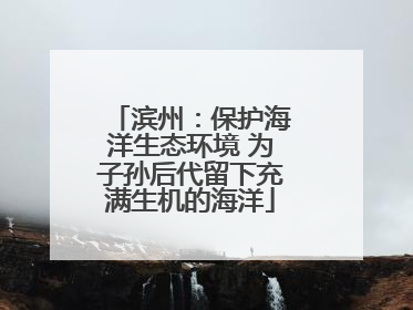 滨州：保护海洋生态环境 为子孙后代留下充满生机的海洋