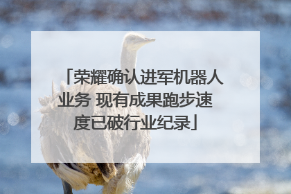 荣耀确认进军机器人业务 现有成果跑步速度已破行业纪录