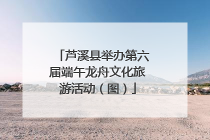 芦溪县举办第六届端午龙舟文化旅游活动（图）