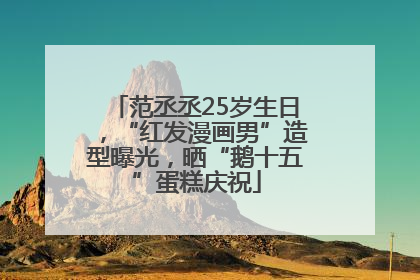 范丞丞25岁生日，“红发漫画男”造型曝光，晒“鹅十五”蛋糕庆祝