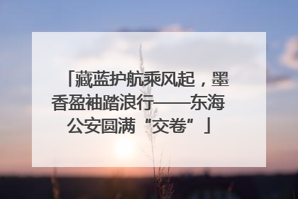 藏蓝护航乘风起，墨香盈袖踏浪行——东海公安圆满“交卷”