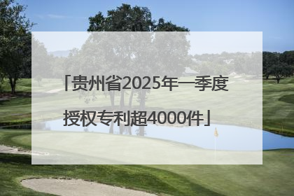 贵州省2025年一季度授权专利超4000件
