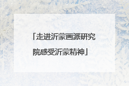 走进沂蒙画派研究院感受沂蒙精神