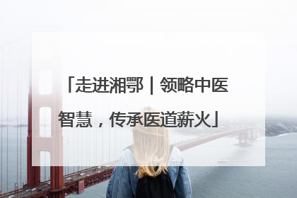 走进湘鄂｜领略中医智慧，传承医道薪火